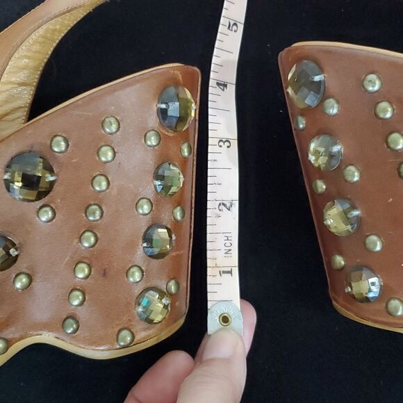 Rare Y2K Nike Air G Series Studded Wedge Shoes in Brown Size 7 - Picture 11 of 12